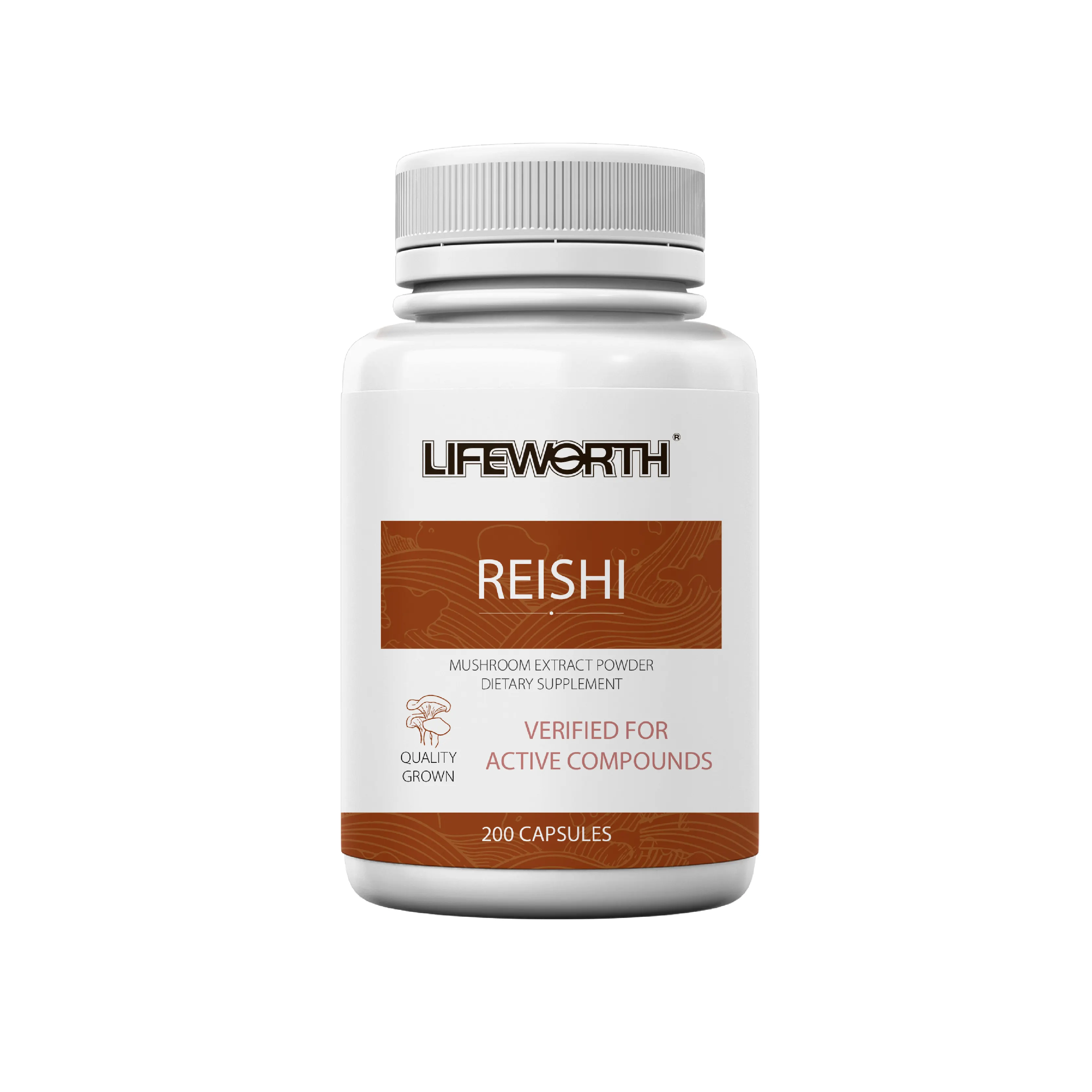 LIFEWORTH Organic Mushroom Extract Supplement Reishi Sleeping capsule pills