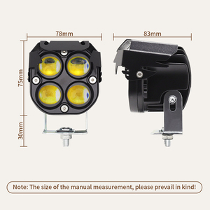 12V 3 Inch 40W <strong>LED</strong> Work Light White Yellow with <strong>RGB</strong> DRL Fog Driving Lamp for 4x4 UTV Scooter <strong>E</strong>-bike ATV Motorcycle Light Truck