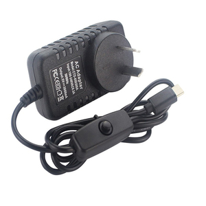 <strong>Raspberry</strong> <strong>Pi</strong> 4 USB-C <strong>Power</strong> Supply 5V 3A <strong>Power</strong> Charger with Switch Button 100-240V EU US UK AU Plug Adapter - Product Image 5