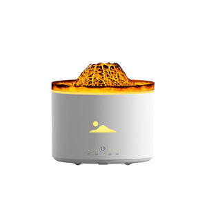 350ml 3D umidificatore ad ultrasuoni aria fiamma diffusore olio essenziale meduse Aroma vulcanico diffusore per uso domestico 1 anno di garanzia - Product Image 1