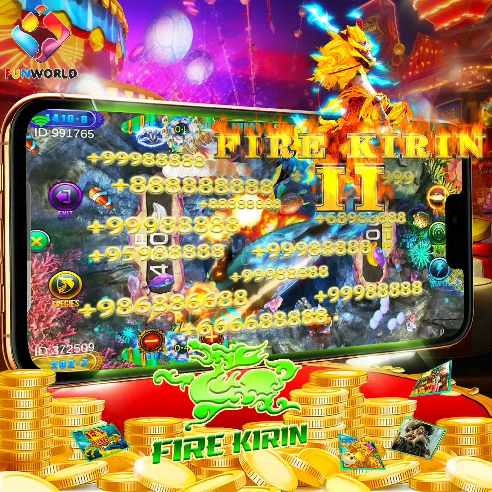 Enorme descarga de negocios en línea teléfono móvil Fish game App software en línea Fire Kirin para distribuidor