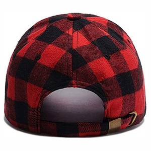 Özel Snapback ayarlanabilir pazen Tartan erkekler ve kadınlar için ekose beyzbol kapaklar kontrol - Product Image 3