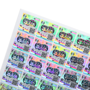 Stickers Custom Logo Make Anti-Counterfeiting Vinyl Clear Custom Holographic Laser Void Seal Qr <strong>Code</strong> 3d Hologram Sticker Label - Product Image 1