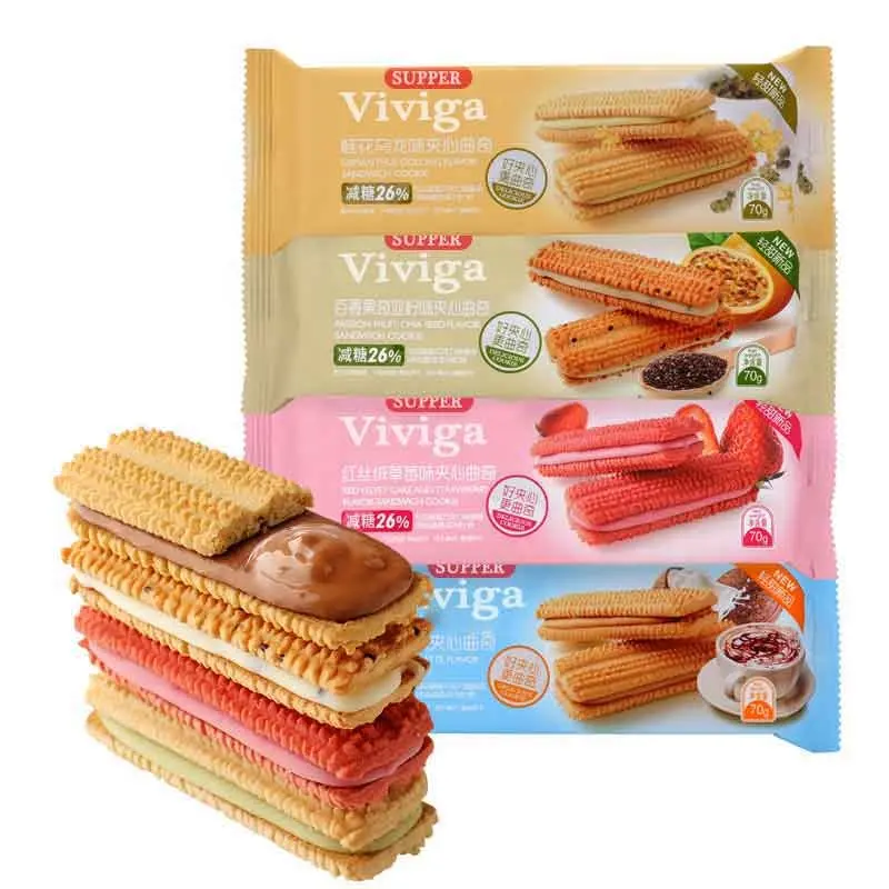 Yixinfoods-sándwich de helado, galletas crujientes, dulces, venta al por mayor, Etiqueta Privada, galletas