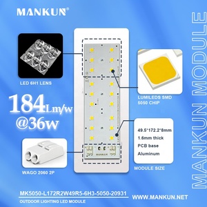 โมดูล LED 165X49.5mm LED DC36V โมดูลไฟ LED 50W 190 lm/w สำหรับโมดูลไฟถนนโรงงาน