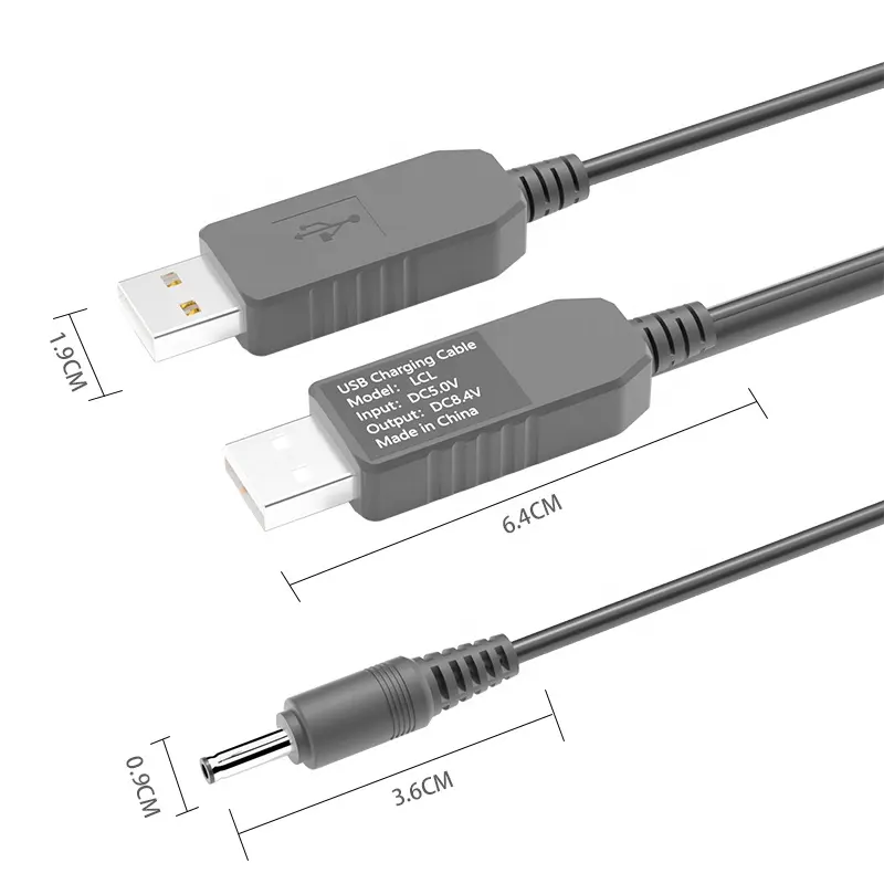 USB to DC זכר כבל מטען מתח סוג C DC 55 21 55 21 351 35 5V עד 9V 12V מתאם מתח ממיר הארכת כבל ממיר