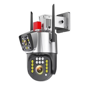 Lente dual inteligente IP Wifi CCTV reflector Cámara detección de movimiento Registro de voz Pan-Tilt-Ptz uso en interiores compatible con tarjeta de memoria 4G - Product Image 2