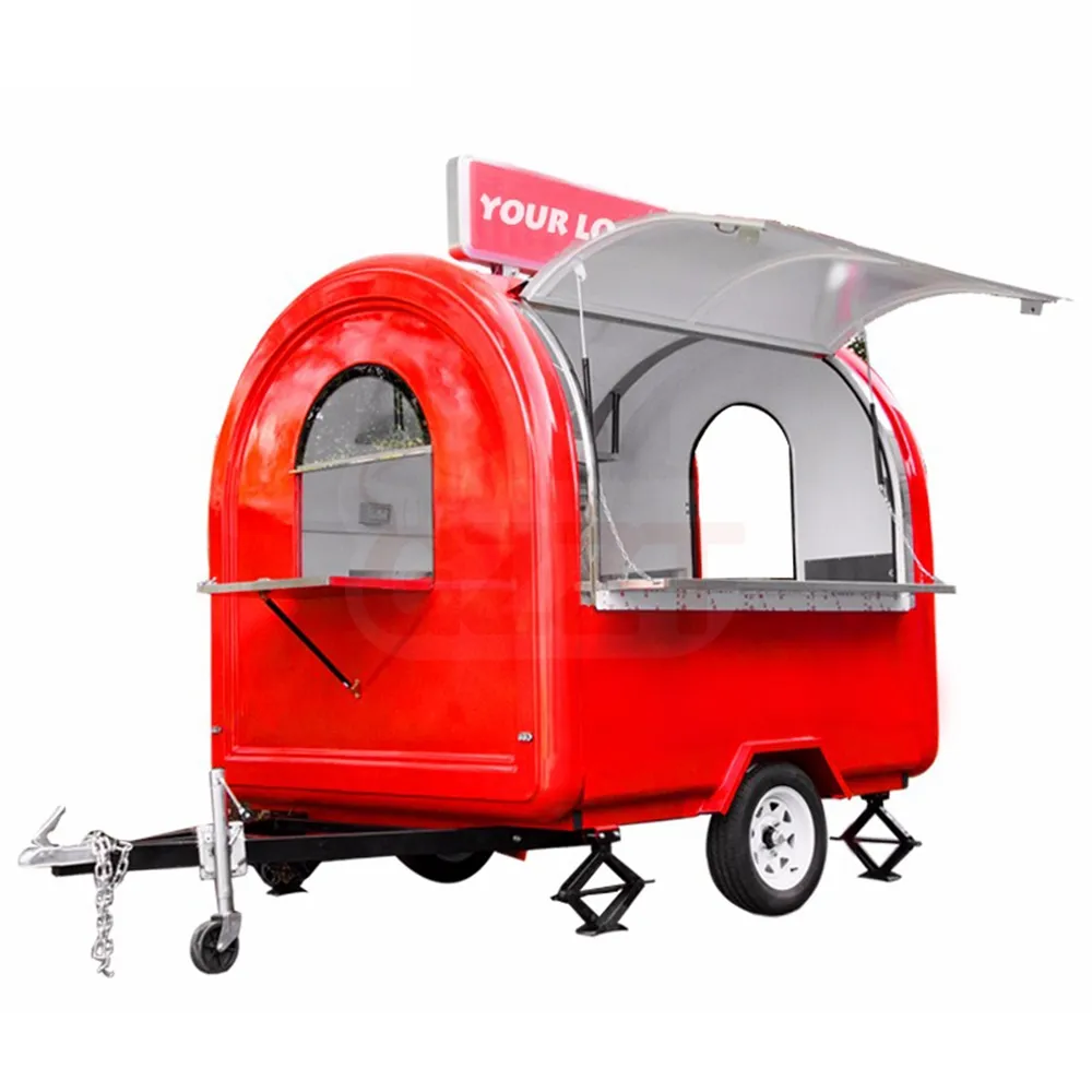 Mobile Food Trailer Outdoor Food Mobile Car Street Food Cart With Led Light For Sell Ice Cream Hot Dog
