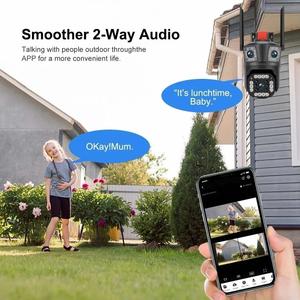 12MP V380 Pro Wifi Cámara 4G Tres lentes Audio bidireccional Ptz Red inalámbrica Tres pantallas IP Cctv Cámara de seguridad para exteriores - Product Image 4