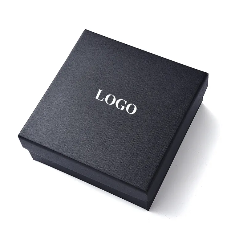 Großhandel Luxus schwarz Pappe Papier Verpackung Brieftasche Gürtel Geschenk box