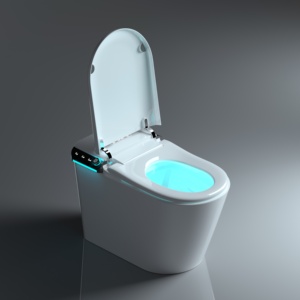Vitreous China <strong>Toilet</strong> for Home Smart <strong>Toilets</strong> With Voice Control - Product Image 1