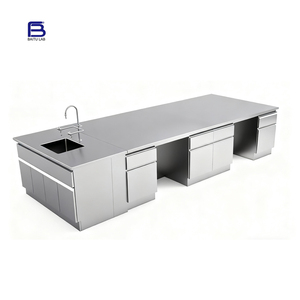 Trường Trung Học thép không gỉ bàn làm việc bàn làm việc phòng thí nghiệm bàn làm việc hóa chất phòng thí nghiệm thiết bị phòng thí nghiệm làm việc băng ghế dự bị - Product Image 2