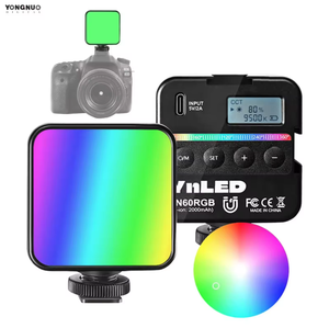カメラ用ミニRGBLEDスクエアソフトライトフィル写真携帯電話自撮り棒ライブストリーミング自撮りVlog充電式 - Product Image 2