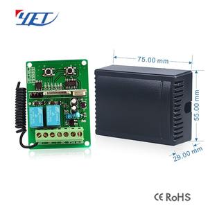 Universal 433MHz Wireless Remote Control Switch 2 Kanäle 10A Relais empfänger Open Code Long Range Wireless Remote Controller - Product Image 2