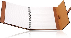 Leather Pad Folio Portfolio <strong>Folder</strong> Slim Portfolio <strong>Notebook</strong> and Business Card Holder for 8.5*11 in Note Pads Legal Pads - Product Image 4