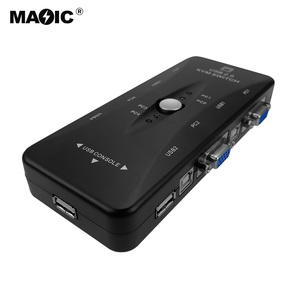 New Arrival 4 Port <strong>KVM</strong> VGA <strong>Switch</strong> Box 1920 X 1440 Standard USB 2.0 4-Port Manual <strong>KVM</strong> <strong>Switch</strong> for Desktop Placement Plug and Play