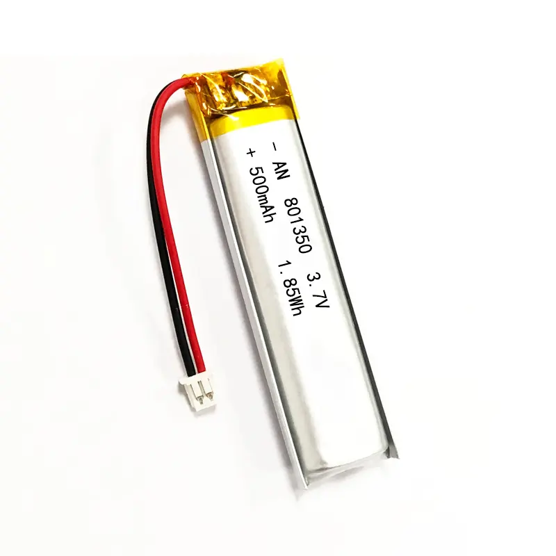 Küçük toplu özelleştirme dijital pil 3.7v 801350 500mAh 5v şarj edilebilir lityum polymer pil hücreleri