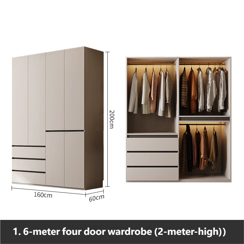 1.6-meter four door wardrobe (2.0-meter high)
