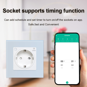 CNSKOU Factory Crystal Panel Control remoto TUYA Ewelink WiFi Power Connected Plug Power Smart Socket Eu - Product Image 3