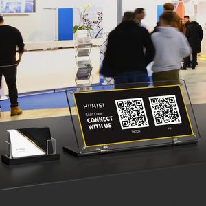 Акриловая подставка с кодом QR, складная Наклонная задняя вывеска, прозрачная Магнитная витрина, вращающаяся функция для офисного магазина, салона - Product Image 6