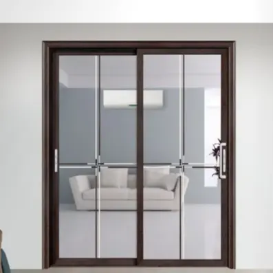 Wholesale New Material Sliding Glass Doors System Aluminum Interior Glass Pane Exterior French Doors