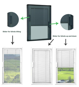 Custom Integral Built in Blind Between Double Glass Venetian Shutter Window <strong>Shade</strong> Aluminium for windows and <strong>Doors</strong> - Product Image 5