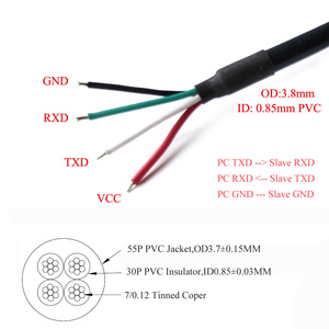 Silicone laboratori CP210x USB a UART Chip Bridge CP2102 USB TTL 3 v3 abbiamo cavo per CPU PLC WIFI AP Console cavo programma - Product Image 5