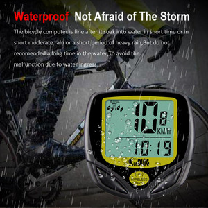 Ordenador inalámbrico para bicicleta Sunding, ordenador para bicicleta estática, velocímetro, odómetro para ciclismo, resistente a la lluvia - Product Image 4