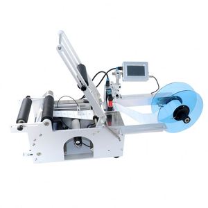 Code Datum Chargen drucker Rundflaschen-Etikett ier maschine Kleine Desktop-selbst klebende manuelle Position ierungs flaschen etikett ier maschine