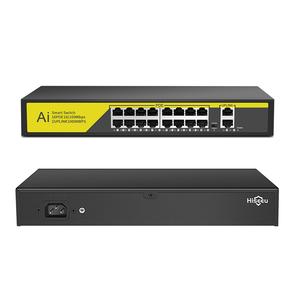 48V POE anahtarı 16 port 2 Uplink 10/100Mbps IEEE 802.3 af/at IP kamera CCTV güvenlik kamera sistemi ağ kablosuz - Product Image 1