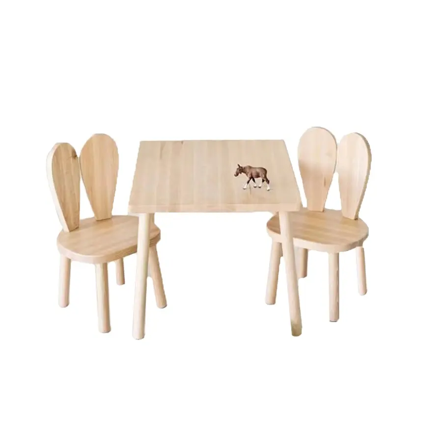 Neuankömmling hochwertige moderne tierische Kinder Tisch und Stuhl Set Bausteine Kinder Tisch Set Kinder möbel Set