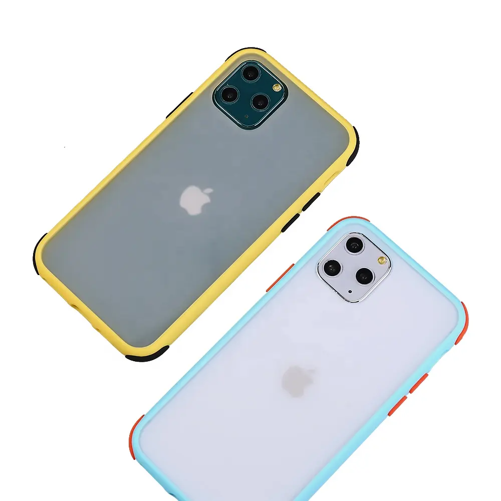 2 IN 1 Matte Shield 4 Reinforced Corners Removable ButtonためiPhone Phone Cases