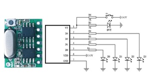 Fernbedienung des Satelliten empfängers 433.92 Lerncode4key Fernbedienung modul Drahtloses Winden fernbedienung skit mit Empfänger - Product Image 6