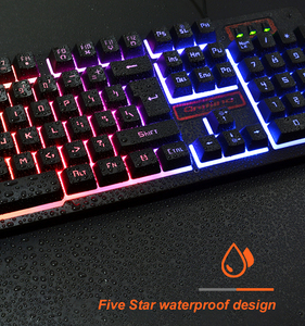 Juego de mini ratón y teclado con cable USB con luces LED Combos de teclado y ratón para juegos para computadora y computadora portátil - Product Image 3