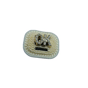 刺绣补丁铁在空中刺绣 + 五金组合工艺3D凸起补丁服装刺绣补丁 - Product Image 1