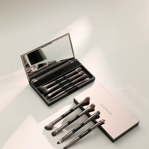 Bộ cọ trang điểm du lịch chuyên nghiệp 4 chiếc, hai đầu, kèm hộp và gương, sản xuất bán buôn từ nhà máy - Product Image 2