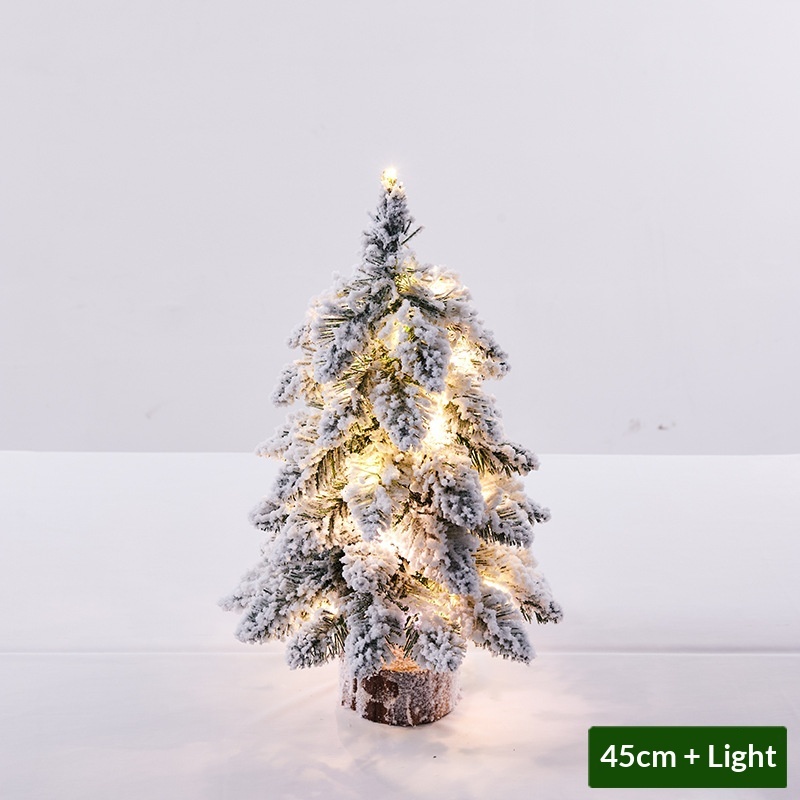 Arbre en velours pointu 45cm+lampe