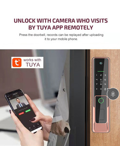 Fernbedienung Intelligentes Schloss Ttlock Tuya App Finger abdruck Numerischer Code Tuya Wifi Smart Türschloss mit Tür betrachter - Product Image 3