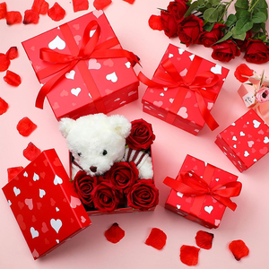 5 verschiedene Größen Square Nesting Geschenk boxen Geschenk box mit Deckel für Hochzeits feier Geschenk verpackung - Product Image 3