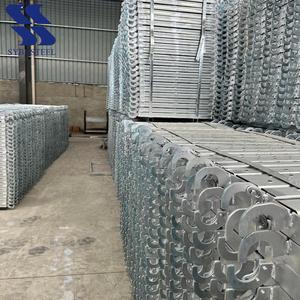 Galvanized Steel Plank Andaime plataforma passarela com gancho em estilo layher para sistema de andaimes Ringlock