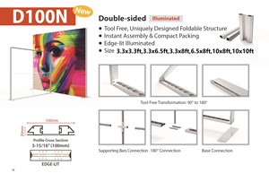 Admax 10x8ft Aluminum/PVC Frame Advertising Foldable Tool-free LED SEG <strong>Light</strong> <strong>Box</strong> Fabric <strong>Light</strong> Display Backdrop <strong>for</strong> Trade Show - Product Image 4