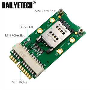 Mini kapaklı/kendinden elastik PCI-E adaptörü için SIM kart yuvası ile 2G/3G/4G WWAN LTE WLAN CDMA HSPA MODEM GPS kartı 60*30*10mm - Product Image 4