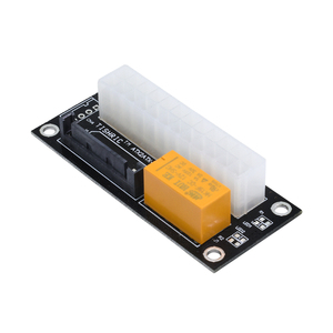 Black Dual PSU <strong>Power</strong> Supply Synchronous <strong>Adapter</strong> Add2psu ATX 24Pin To SATA Molex Connector Riser Cable - Product Image 1