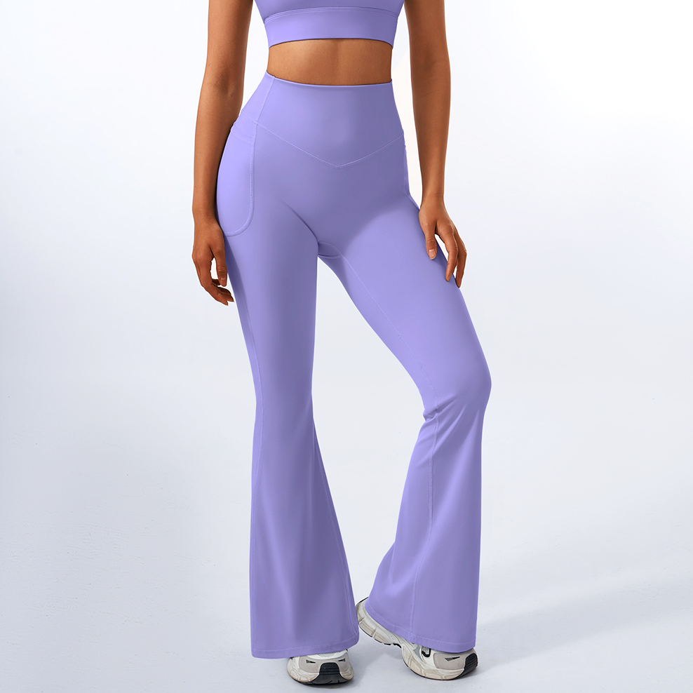 Legging violet évasée