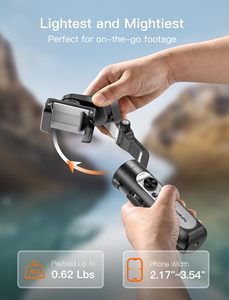 Hohem Isteady Xeキット電話ジンバルスタビライザー3軸ジンバル用磁気調整可能フィルライトポータブル折りたたみ式スタビライザー - Product Image 3