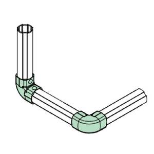 圆形弯头连接器双向连接器第三代贫管接头铝<span class=keywords><strong>90</strong></span>度固定内接头