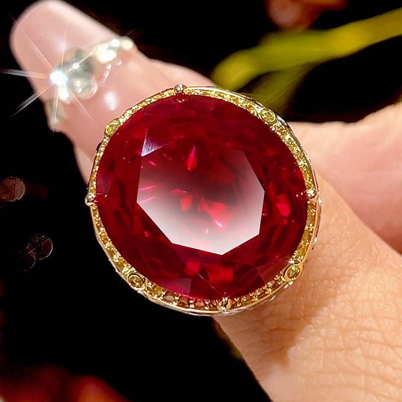 Red corundum ring