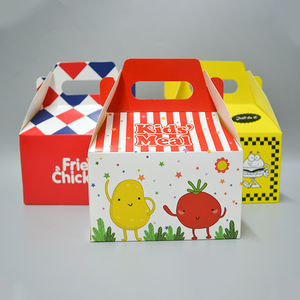 Tùy Chỉnh In Ấn Cấp Thực Phẩm Có Thể Tái Chế Thức Ăn Nhanh Giấy <span class=keywords><strong>Gable</strong></span> Gà Chiên Apple Pie Trẻ Em Bữa Ăn Bao Bì Hộp - Product Image 2