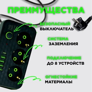 <strong>Network</strong> Filter Expander with USB Charging 4 Type-C Port Sockets - Product Image 3