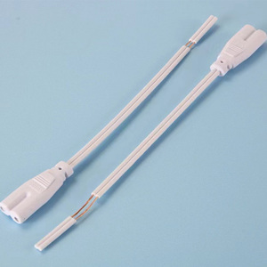 T8 T5หลอดไฟ LED รองรับสายเชื่อมต่อหางปลั๊กสายไฟ8.5มม. ระยะห่าง2คอร์0.5 Mm2 T8พีวีซีตัวผู้ปลั๊ก DC IEC - Product Image 5